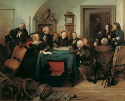 L'ouverture du testament - Josef Danhauser