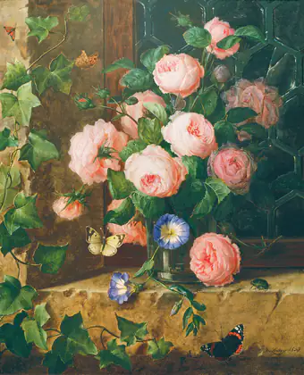 Nature morte de fleurs - Josef Lauer