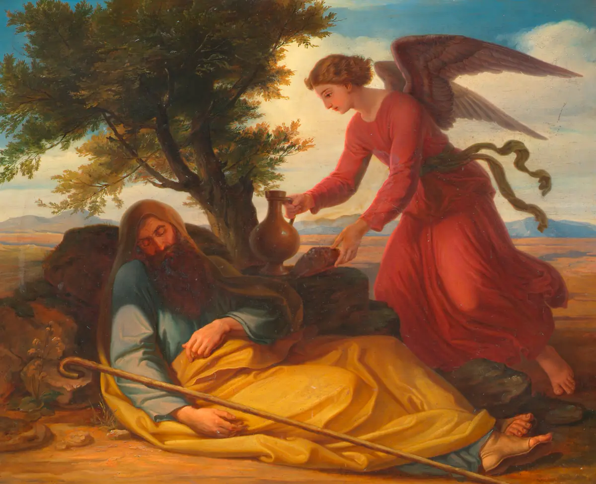 Le repas de Jacob dans le désert - Joseph Binder