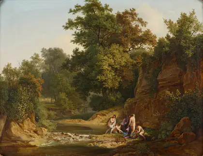 Forêt avec des nymphes - Joseph Feid