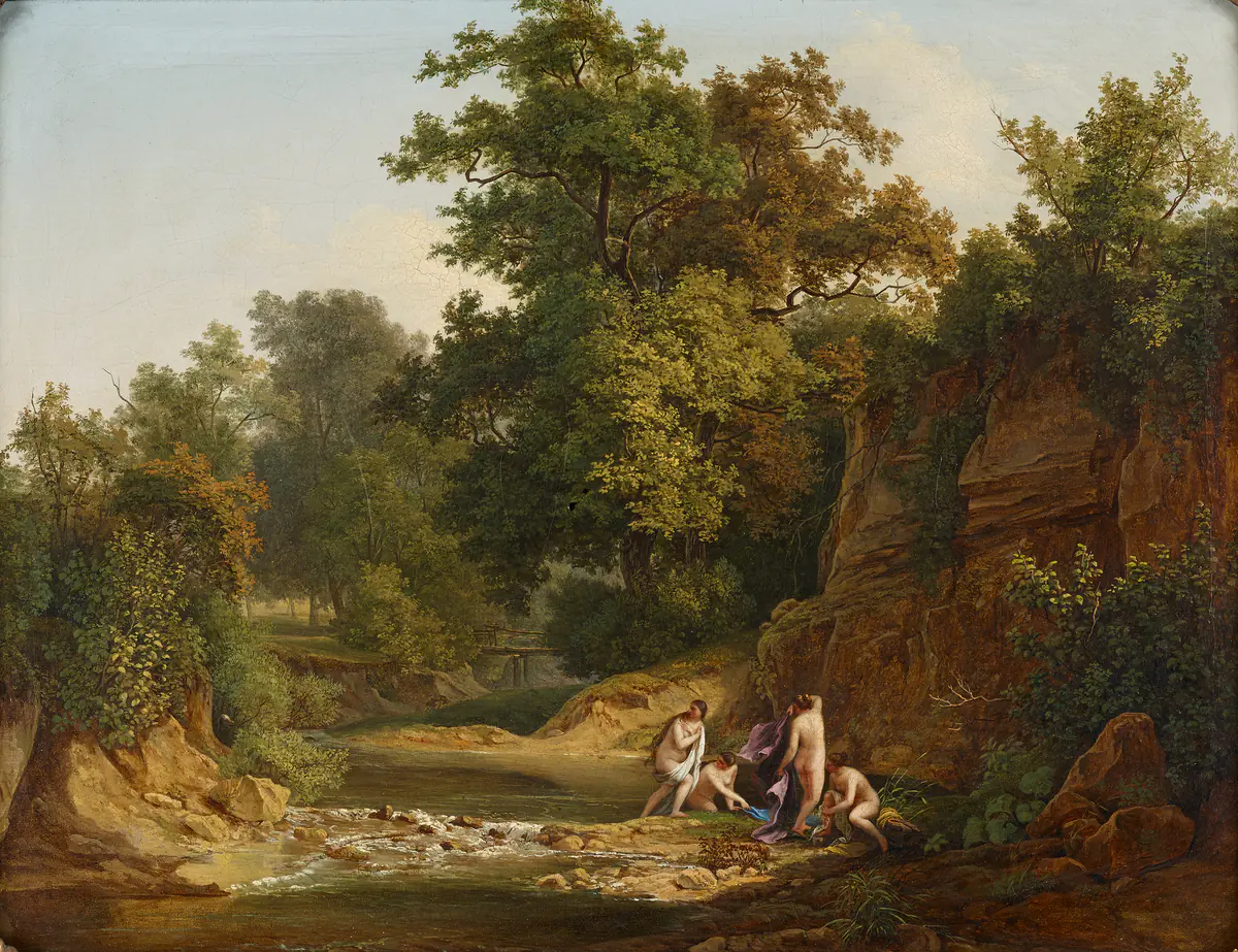 Forêt avec des nymphes - Joseph Feid