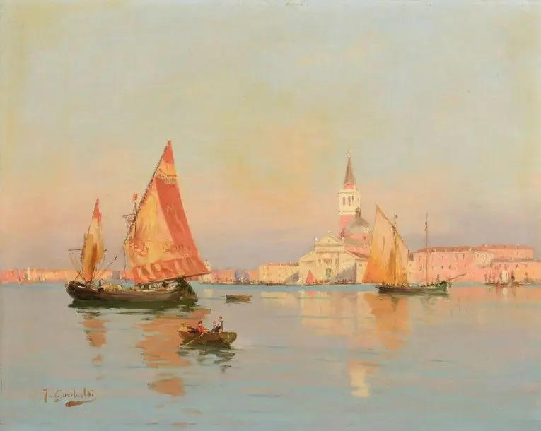 Bateaux devant Martigues - Joseph Garibaldi