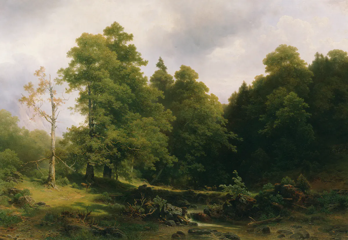 Le coin tranquille de la forêt - Joseph Holzer