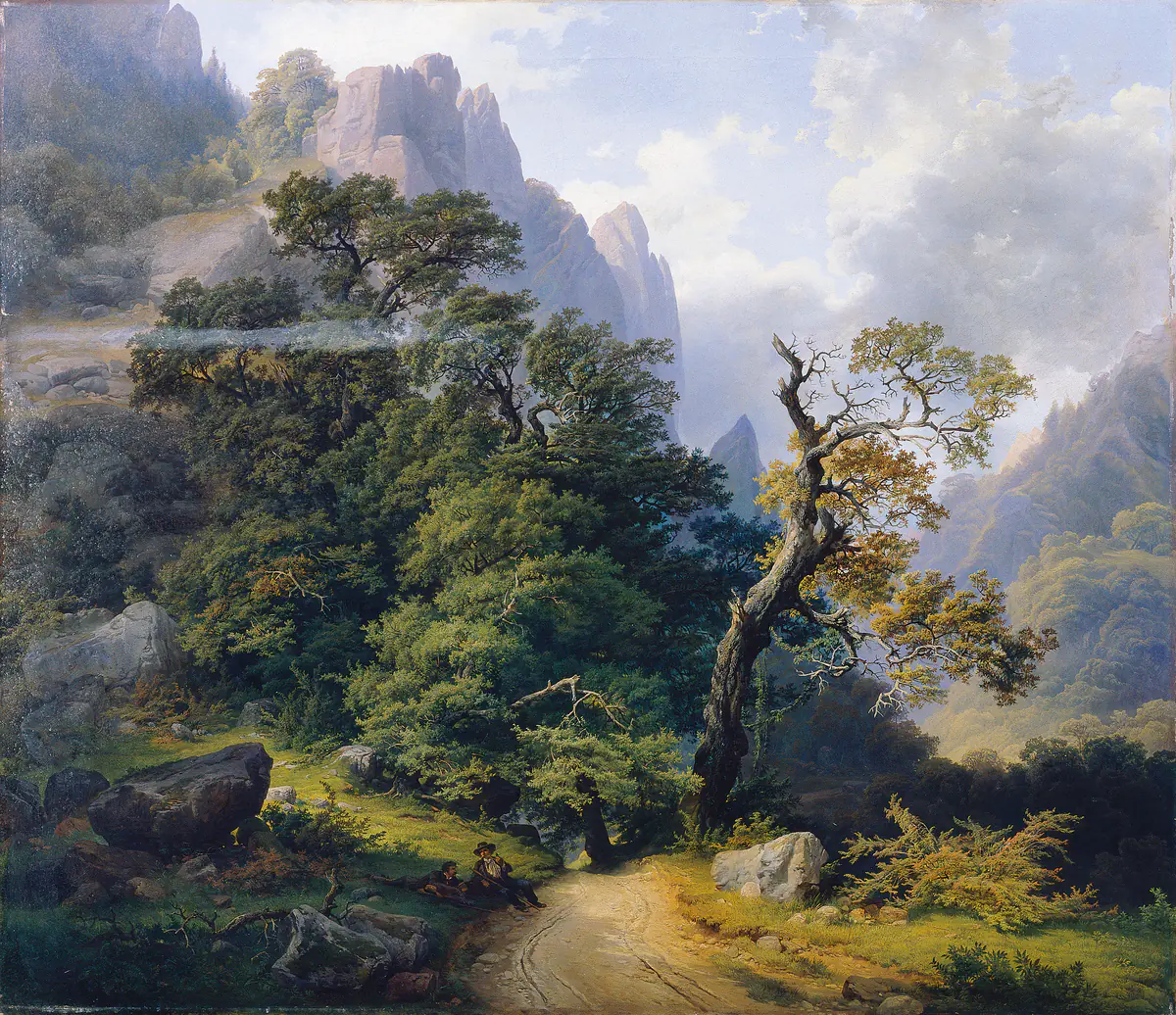 Paysage de montagne - Joseph Holzer