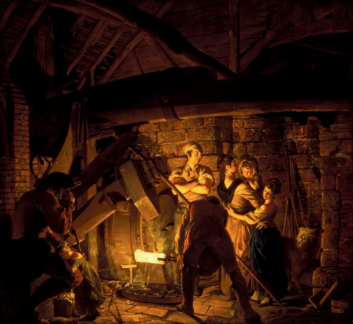 Une forge de fer - Joseph Wright of Derby