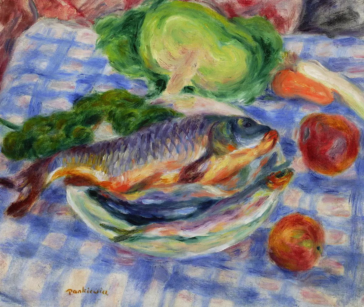 Nature morte à la carpe. - Józef Pankiewicz