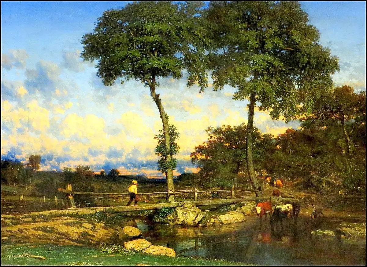 Le Passage du pont - Jules Dupré