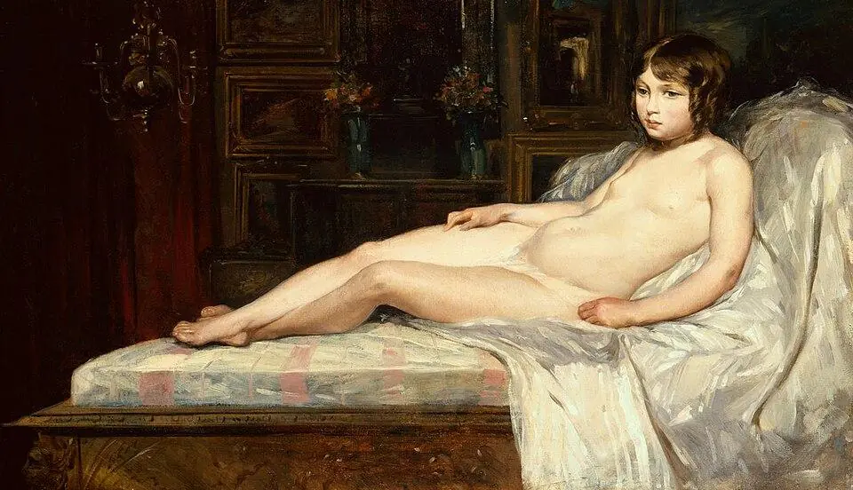Nu sur un lit - Jules Lefebvre