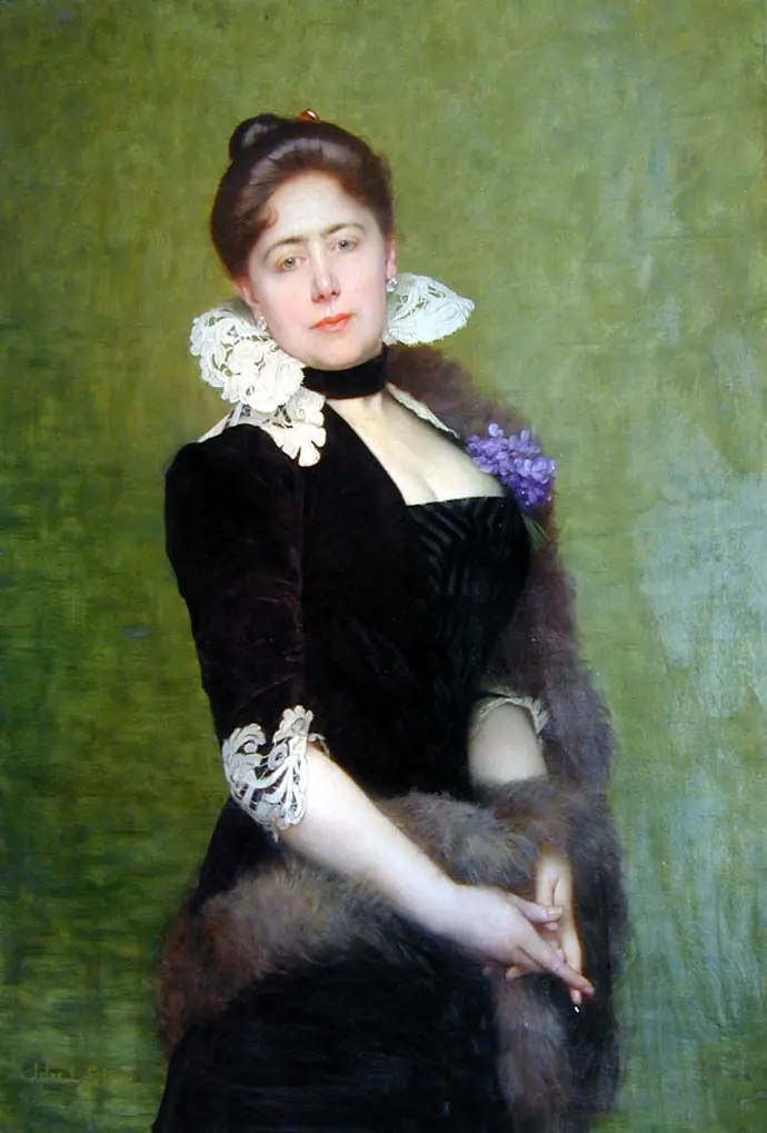Portrait d'une dame - Jules Lefebvre