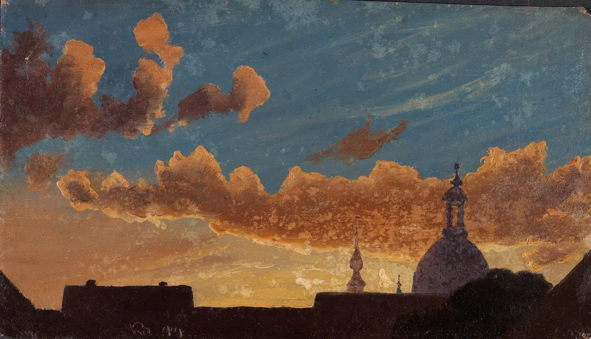 Ciel du soir au-dessus de Dresde - Knut Baade