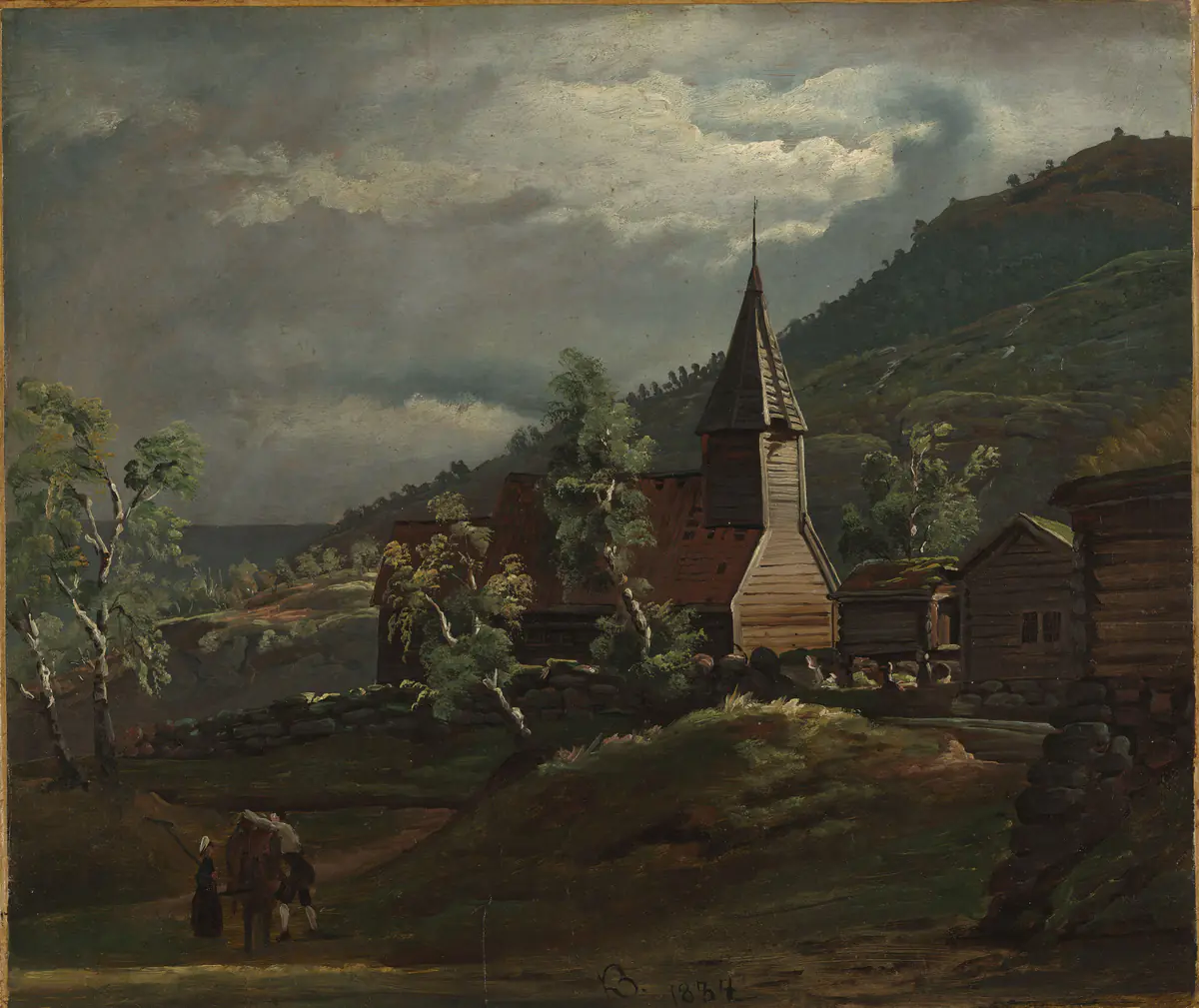 L'église de Gaupne à Sogn - Knut Baade