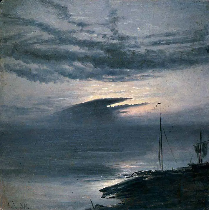 L'Elbe au clair de lune - Knut Baade