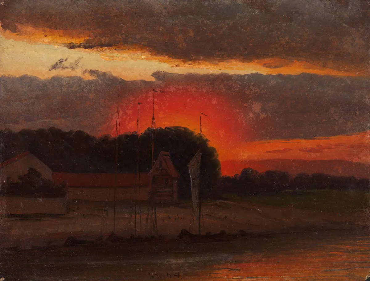 L'Elbe au coucher du soleil - Knut Baade