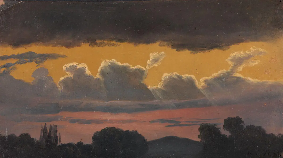 Étude de nuages au-dessus d'un paysage - Knut Baade