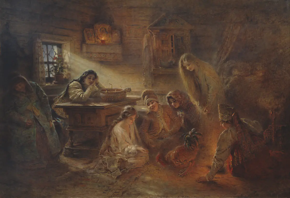 Divination de Noël - Konstantin Makovsky