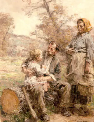 Le Déjeuner du bûcheron - Léon Lhermitte
