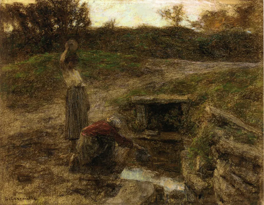 Femmes à la fontaine - Léon Lhermitte