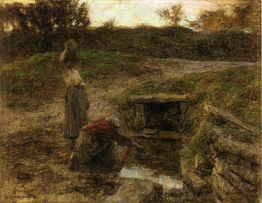 Femmes à la fontaine - Léon Lhermitte