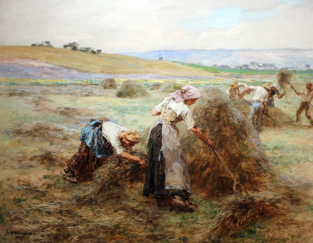 La Fenaison près des meules - Léon Lhermitte