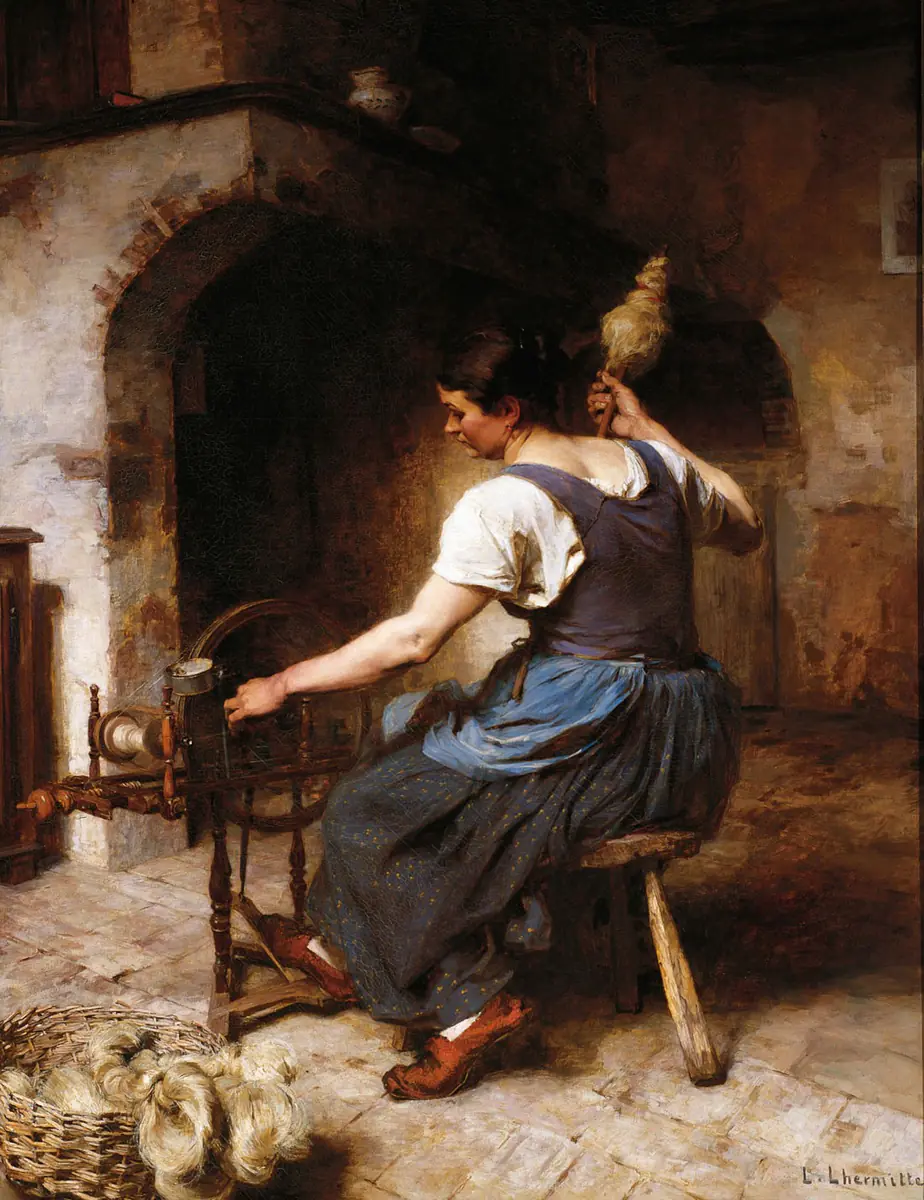 La Fileuse - Léon Lhermitte
