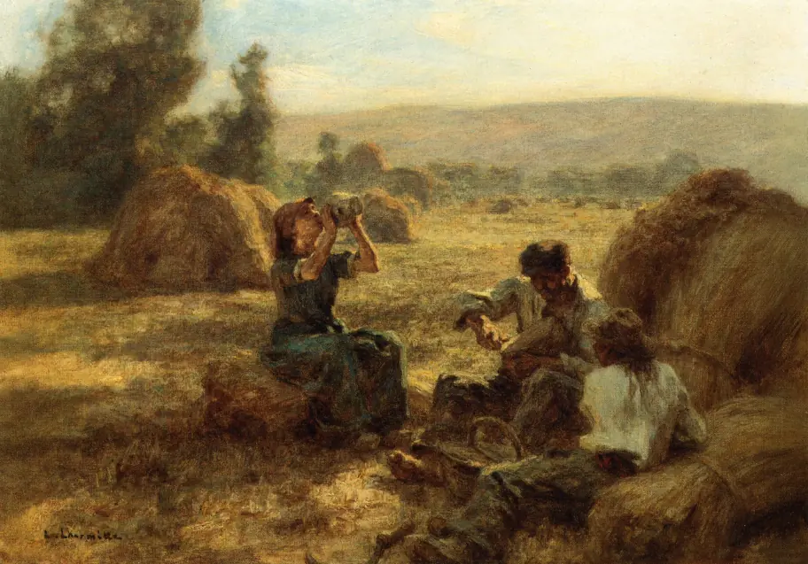 Le Goûter près de la meule - Léon Lhermitte