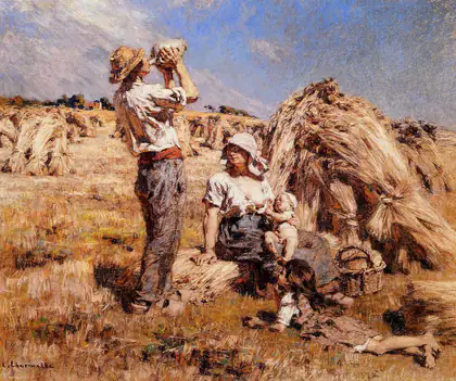Maternité au temps des moissons - Léon Lhermitte