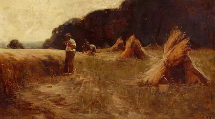 Les Moissonneurs devant les gerbes - Léon Lhermitte