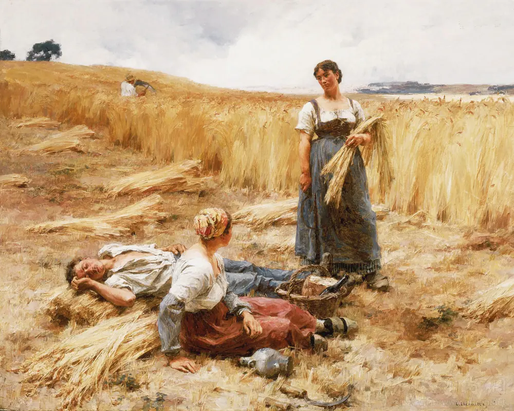 Les Moissonneurs à Mont-Saint-Père - Léon Lhermitte