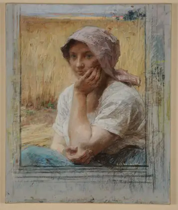 La Moissonneuse au repos - Léon Lhermitte