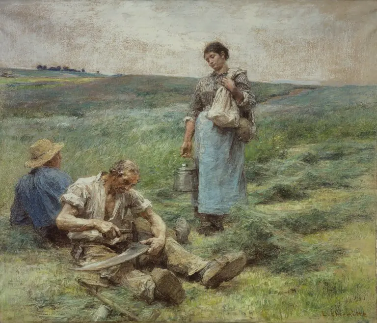 Le Repas du vieux moissonneur - Léon Lhermitte