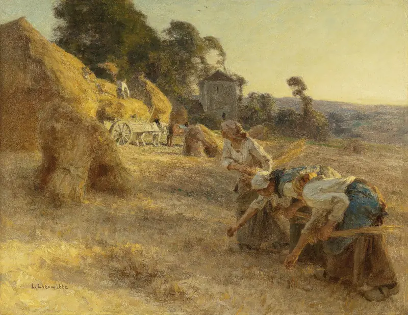 Scènes de moisson au pied des meules - Léon Lhermitte