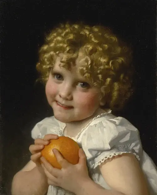Fillette à l’orange - Léon Perrault