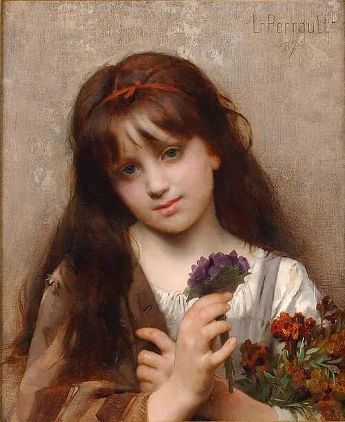 La Vendeuse de fleurs - Léon Perrault