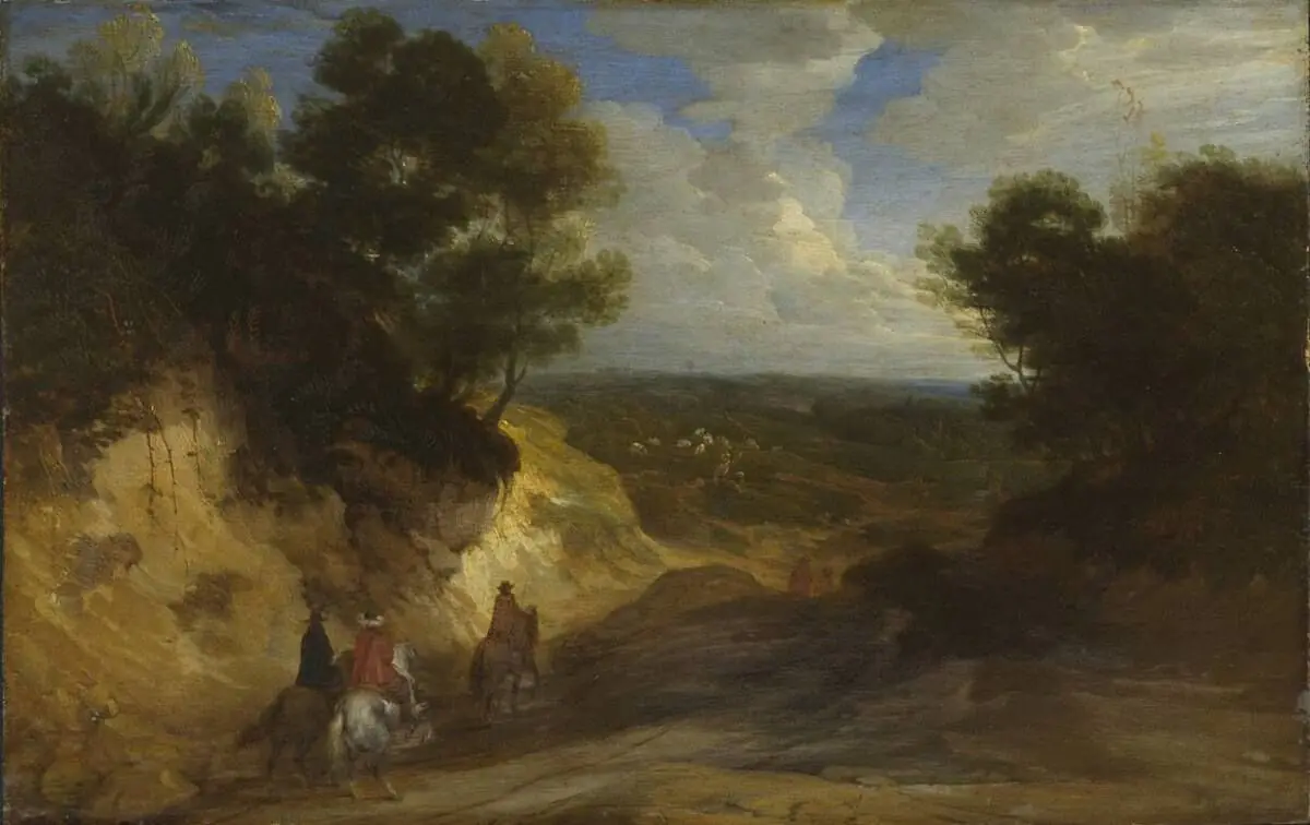 Paysage avec un ravin - Lodewijk de Vadder