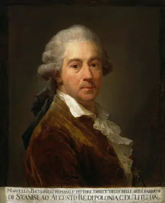Autoportrait à la redingote marron. - Marcello Bacciarelli