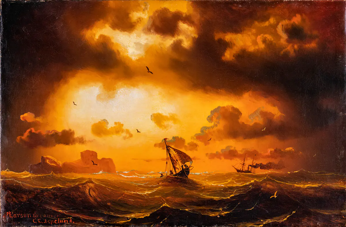 Coucher de soleil en mer - Marcus Larson