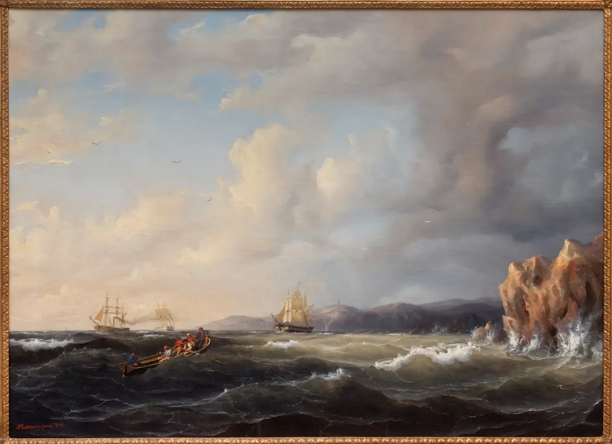Un brick louvoyant au large de Kullaberg - Marcus Larson
