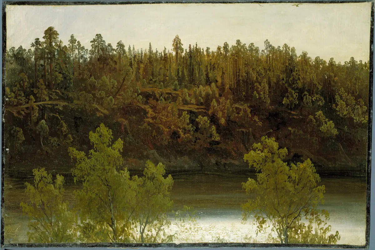 Paysage lacustre suédois. Étude - Marcus Larson