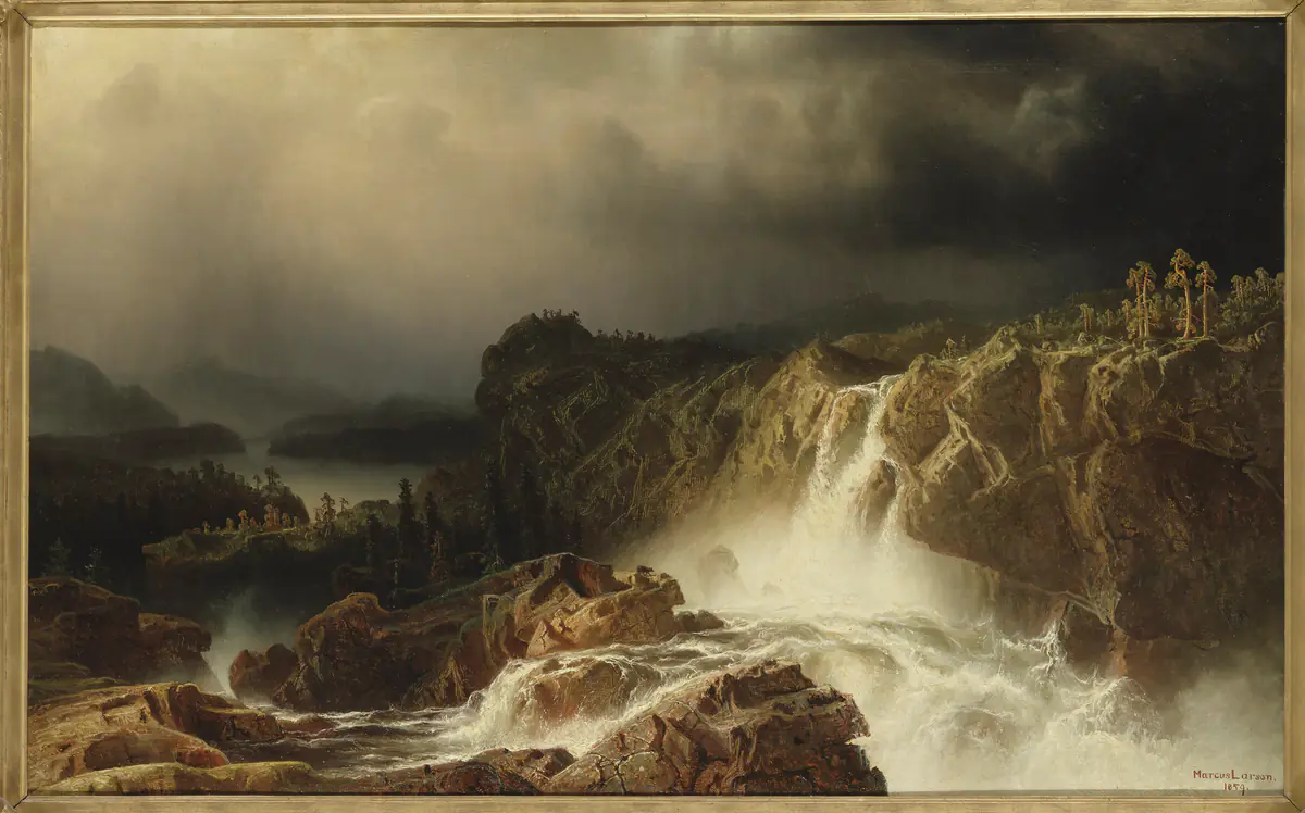 Paysage rocheux avec cascade - Marcus Larson