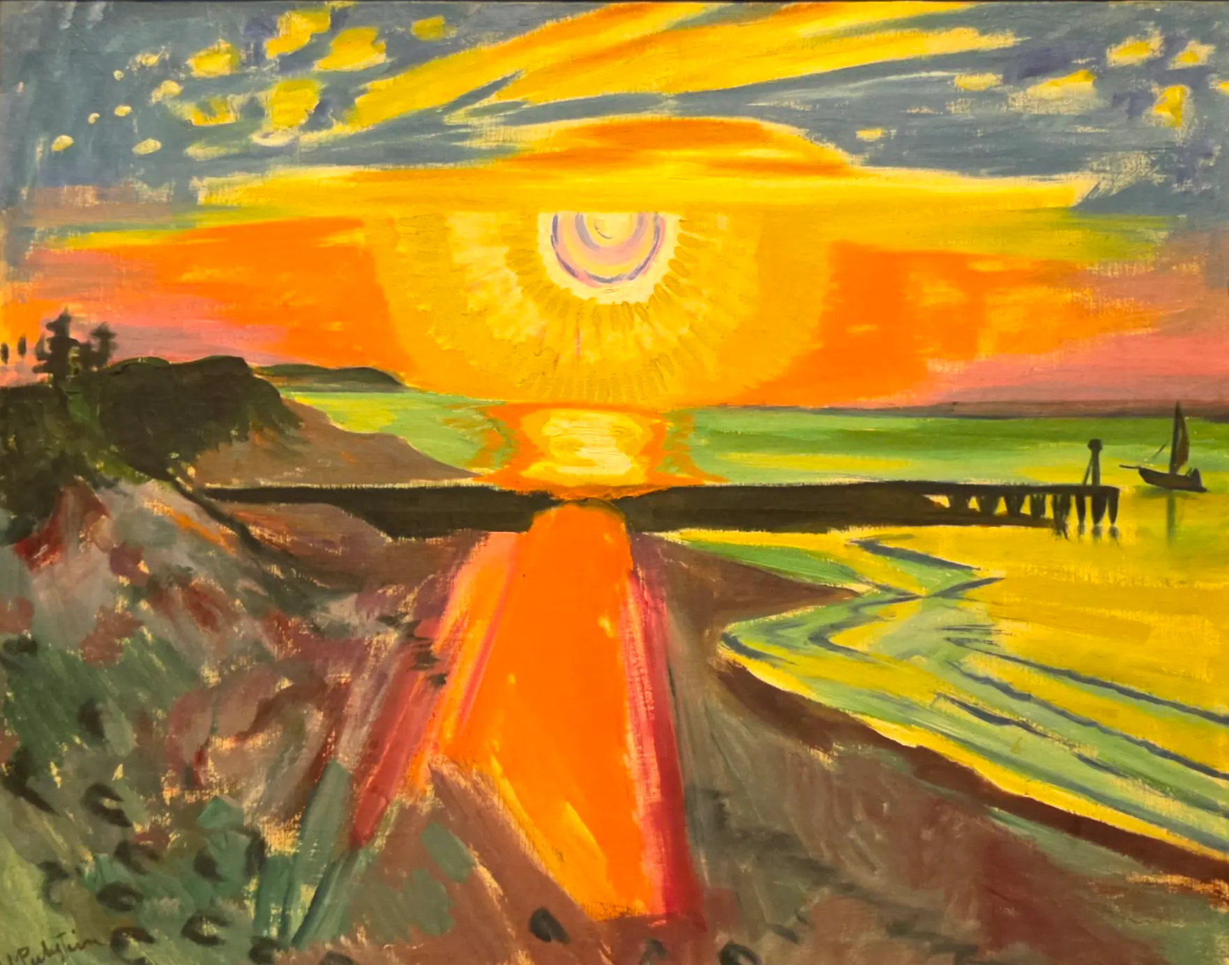 Coucher de soleil sur la mer - Max Pechstein