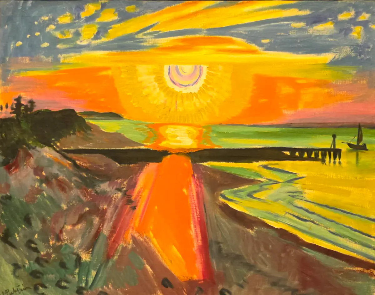 Coucher de soleil sur la mer - Max Pechstein
