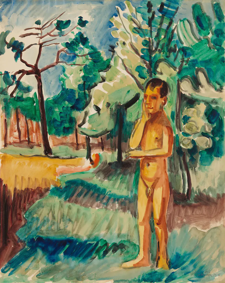Garçon dans les bois - Max Pechstein