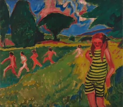 Le maillot jaune et noir - Max Pechstein