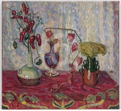 Nature morte aux physalis et piments - Max Pechstein