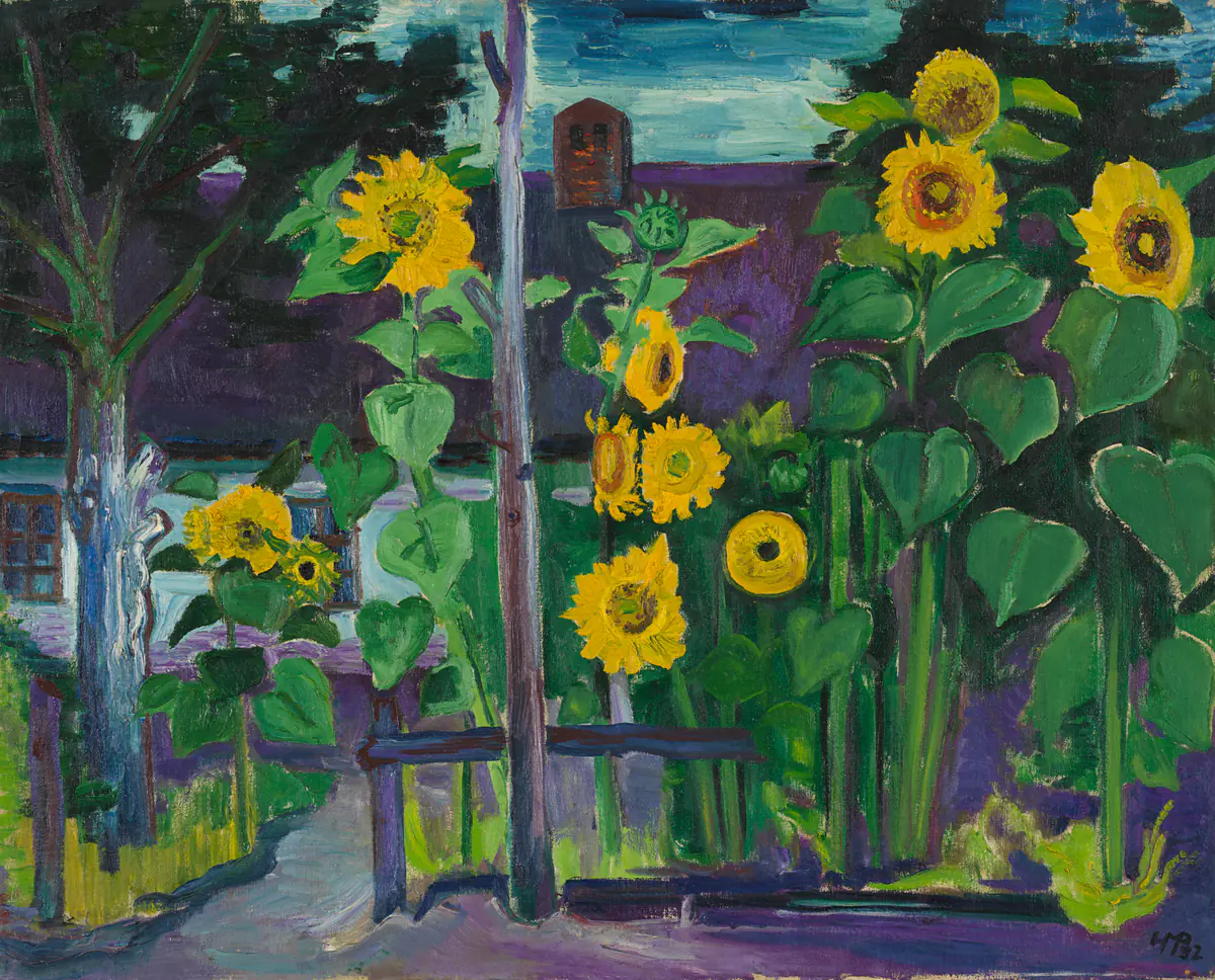 Tournesols devant mon appartement - Max Pechstein