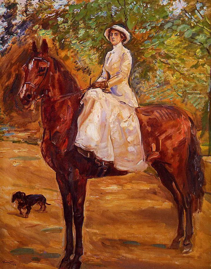 Cavalière en robe blanche — Max Slevogt