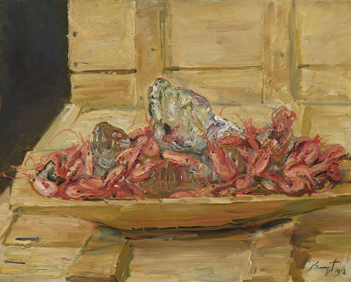 Crevettes sur la glace — Max Slevogt