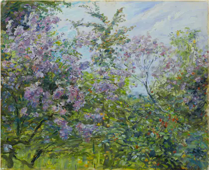 Lilas en fleurs - Max Slevogt