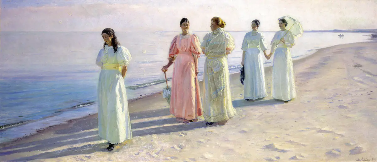 Une balade sur la plage - Michael Ancher