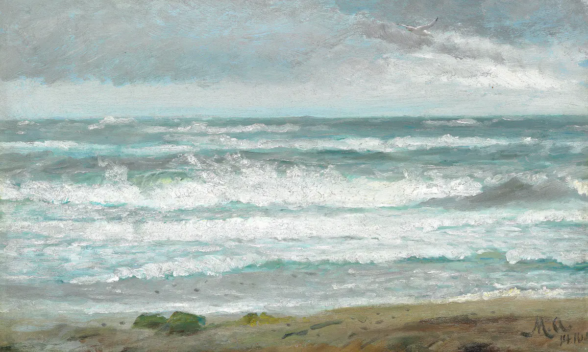Briser les vagues de Skagen. - Michael Ancher